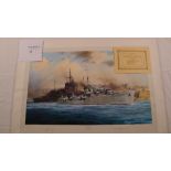 Robert Taylor “HMS Kelly”, limited edition print, 180/2000 with certificate. Signed by the artist