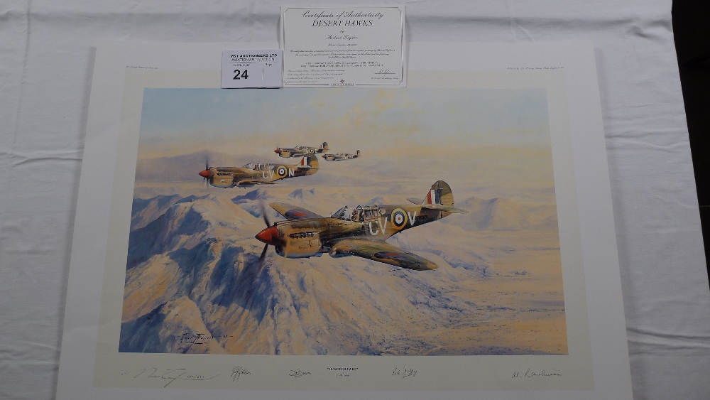 Robert Taylor “Desert Hawks” limited edition print 239/850 with certificate