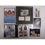 a large collection of various celebrity signatures & signed photographs incl. a framed Lynn Redgrave