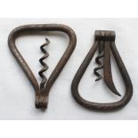 Two folding bow corkscrews