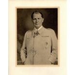 Reichsmarshall Hermann Wilheim Goering signed photograph (15cm x 20cm) mounted on card, overall size
