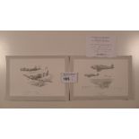 2 Nicolas Trudgian Limited Edition black / white pencil prints comprising of “Helping Hand” with