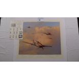 Robert Taylor “Eagles on the Rampage” American Aces Edition print 64/600 with certificate. Please
