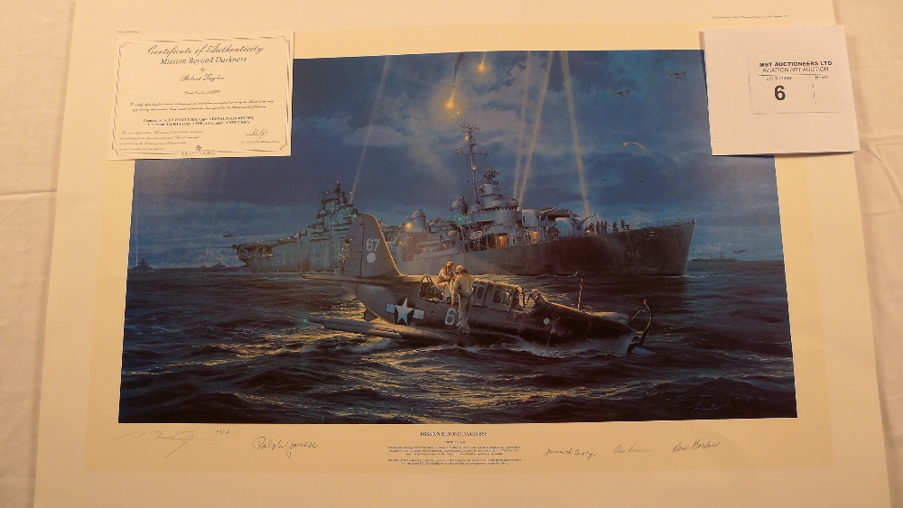 Robert Taylor “Mission Beyond Darkness” limited edition print 515/750 with certificate. Please