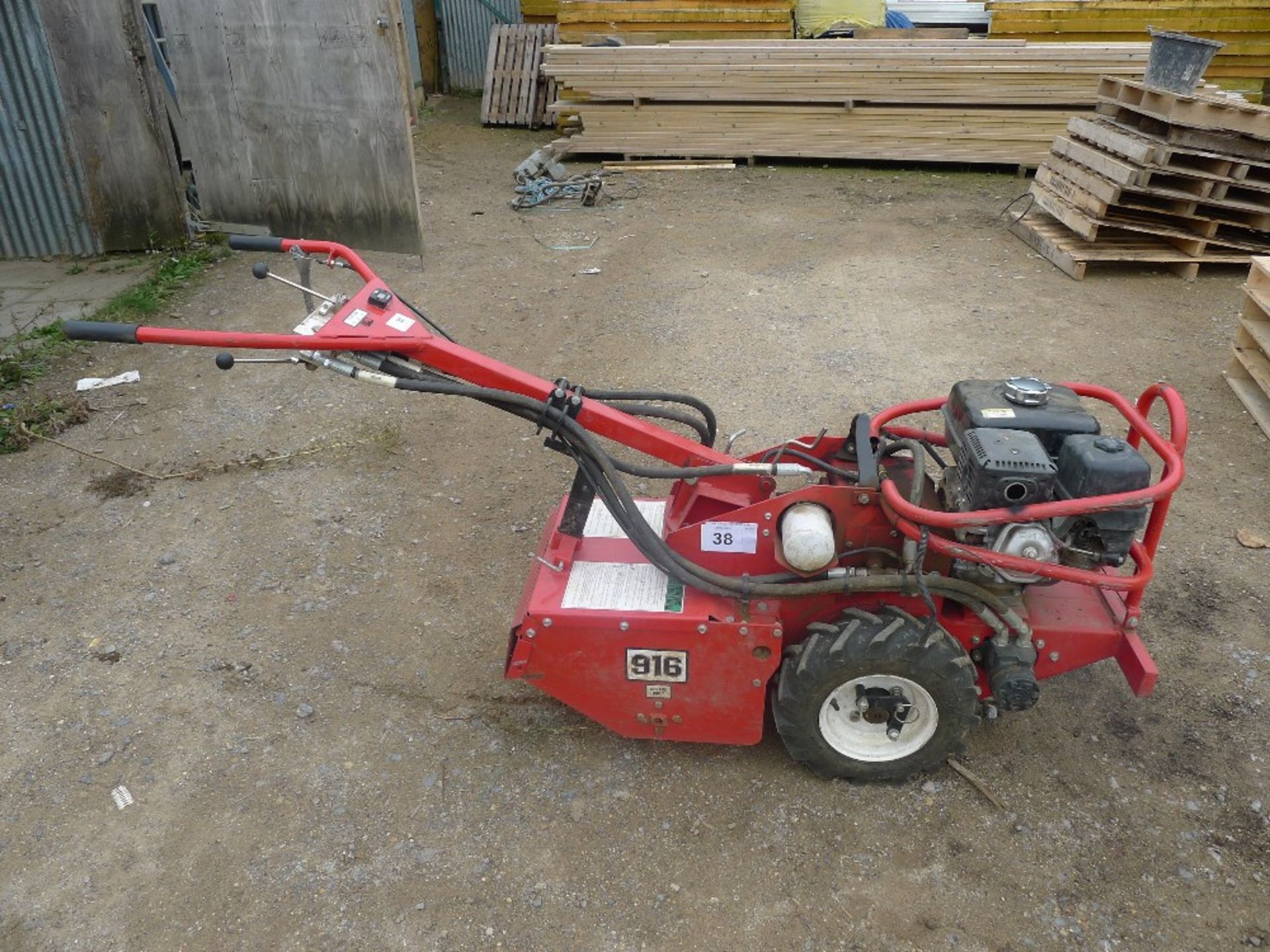 1 rotavator by Barreto type 916 with a Honda petrol engine, no hour meter visible