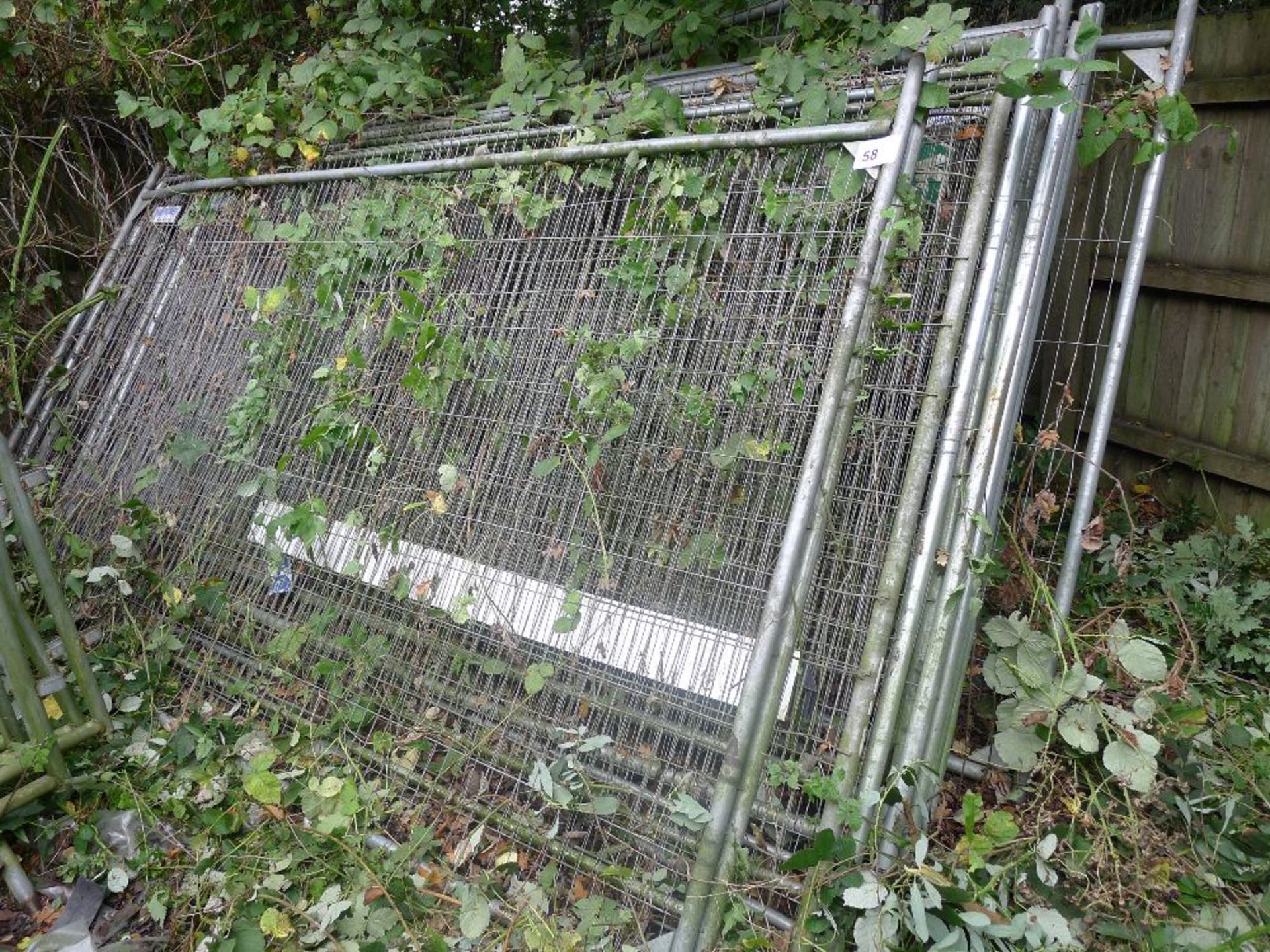 26 metal mesh fence panels by Heras (no feet included)