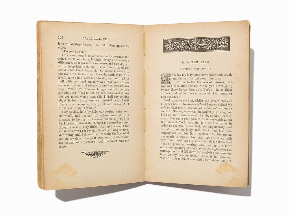 Anna Sewell, “Black Beauty,” 1890, First Ed Anna Sewell (1820-1878) – English novelist “Black - Image 10 of 11