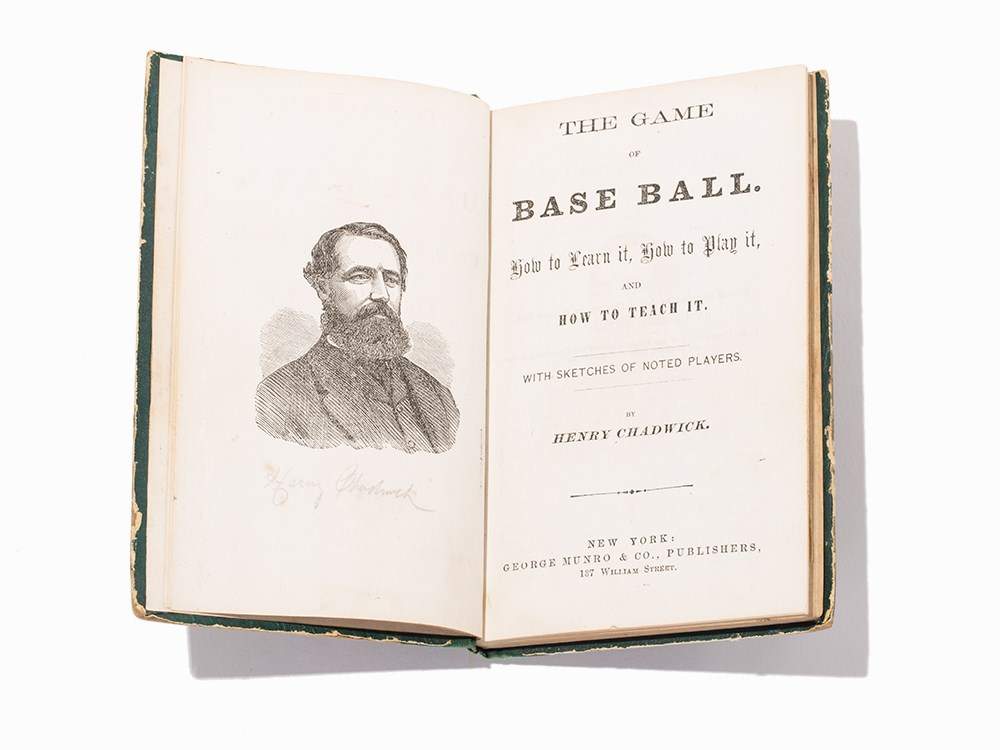 Henry Chadwick, “The Game of Base Ball”, NY, 1868, First Ed Henry Chadwick (1824-1908) – English-