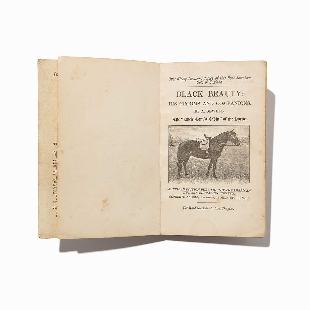 Anna Sewell, “Black Beauty,” 1890, First Ed Anna Sewell (1820-1878) – English novelist “Black - Image 11 of 11