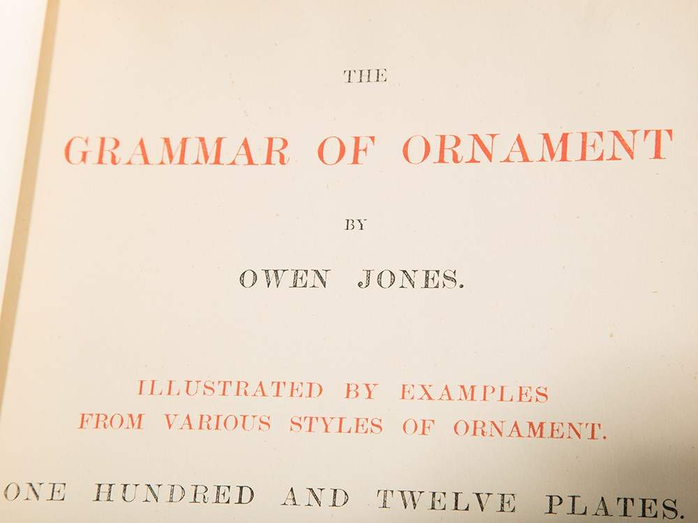 Owen Jones, “The Grammar of Ornament,” London, 1868, Second Ed Owen Jones (1809-1874) – British - Image 8 of 9