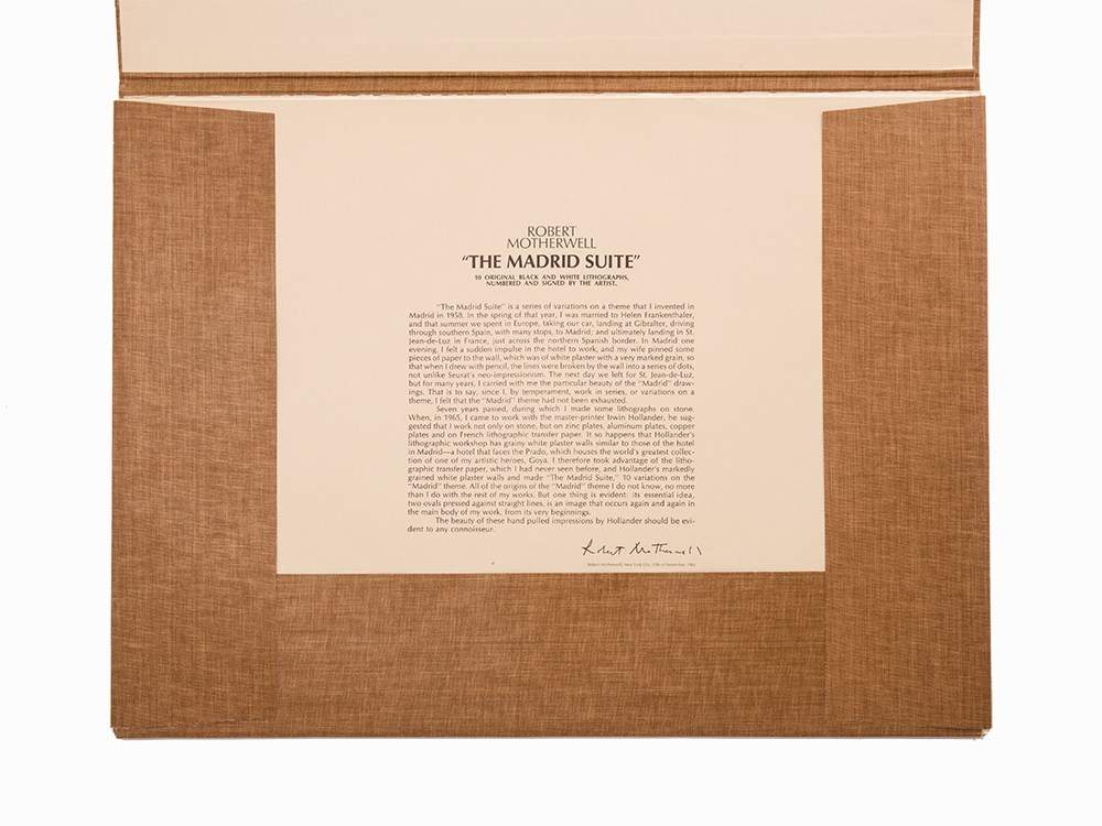 Robert Motherwell, “The Madrid Suite” (Set of 10), 1966Robert Motherwell (1915-1991) – American - Image 4 of 11