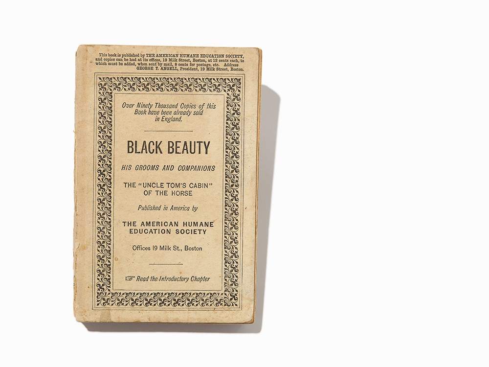 Anna Sewell, “Black Beauty,” 1890, First Ed Anna Sewell (1820-1878) – English novelist “Black - Image 2 of 11