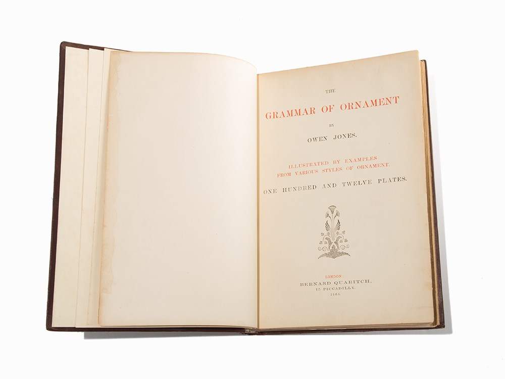 Owen Jones, “The Grammar of Ornament,” London, 1868, Second Ed Owen Jones (1809-1874) – British