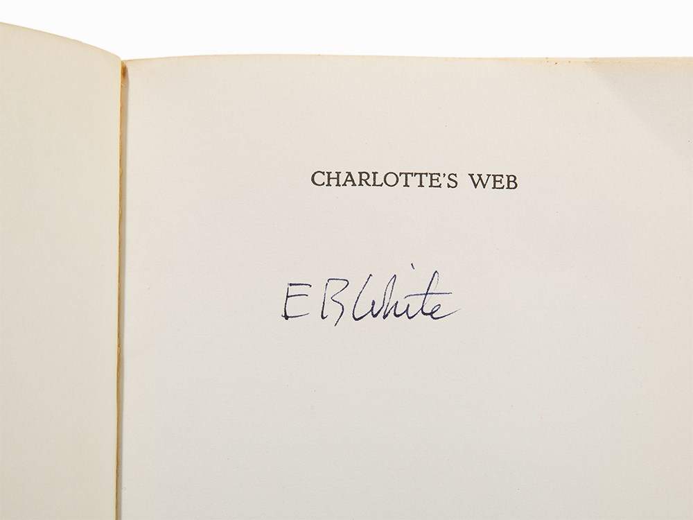 E.B. White, 5 Signed Editions of “Charlotte’s Web,” 1979 E. B. White (1899-1985) – American author“ - Image 14 of 16