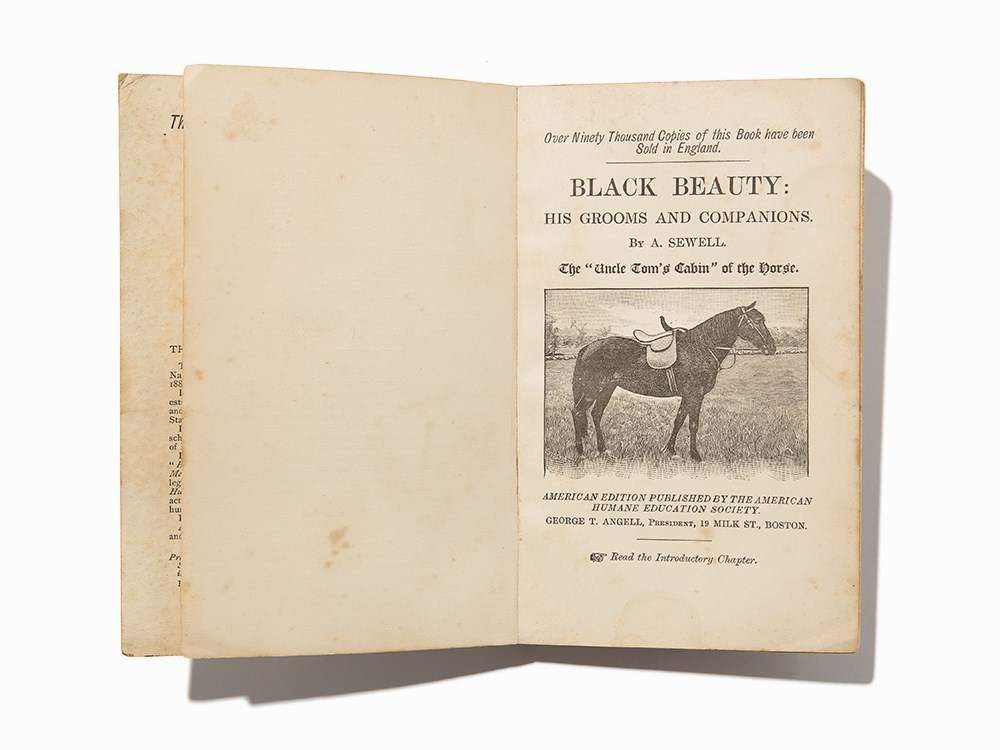 Anna Sewell, “Black Beauty,” 1890, First Ed Anna Sewell (1820-1878) – English novelist “Black