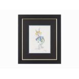 Virgil Ross, Bugs Bunny Drawing, Work on Paper, c. 1990’s Color Concept Drawing in FrameUSA, circa
