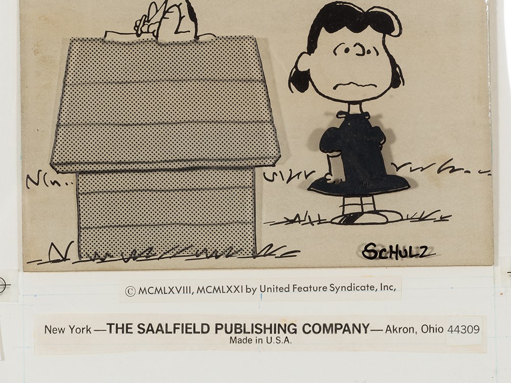 Charles Schulz, Peanuts Color Book Concept Layout, 1971Hand Inked Cel in FrameUSA, 1971Charles - Image 3 of 5