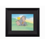 Walt Disney Studios, Dumbo, Publicity Cel, c. 1970’s Hand Painted Publicity Cel in FrameUSA, circa