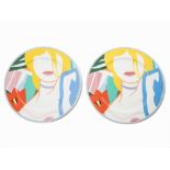 Tom Wesselmann, Pair of ‘Blonde Vivienne’ Plates, 1985-86 Transfer-printed service plate in colors