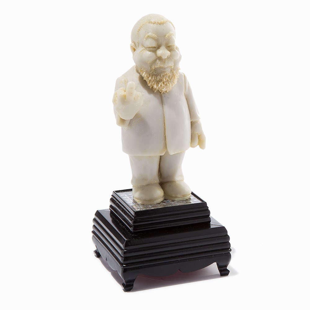 Elliott Arkin, ‘Ai Weiwei Statue (“#1/1,000,000,000”)’, 2012Cast marble on oak base with plastic and - Image 10 of 10