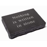 Rinaldo Frattolillo, ‘Written in Stone’, Granite, 2005 Black graniteUSA, 2005Rinaldo Frattolillo –