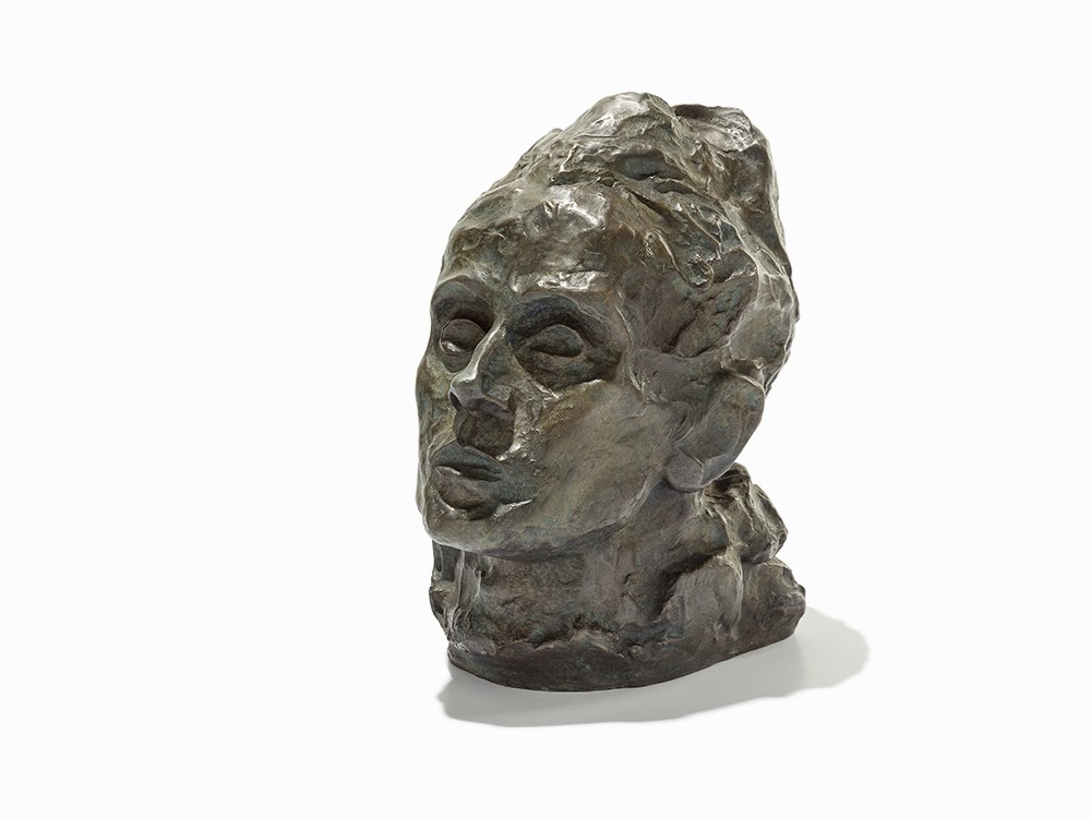 Egon Schiele (after), Bronze, Self Portrait, 1980Patinated bronzeAustria, conceived 1917, cast