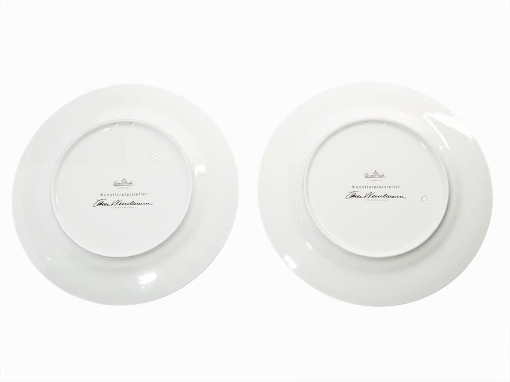 Tom Wesselmann, Pair of ‘Blonde Vivienne’ Plates, 1985-86 Transfer-printed service plate in colors - Image 3 of 7