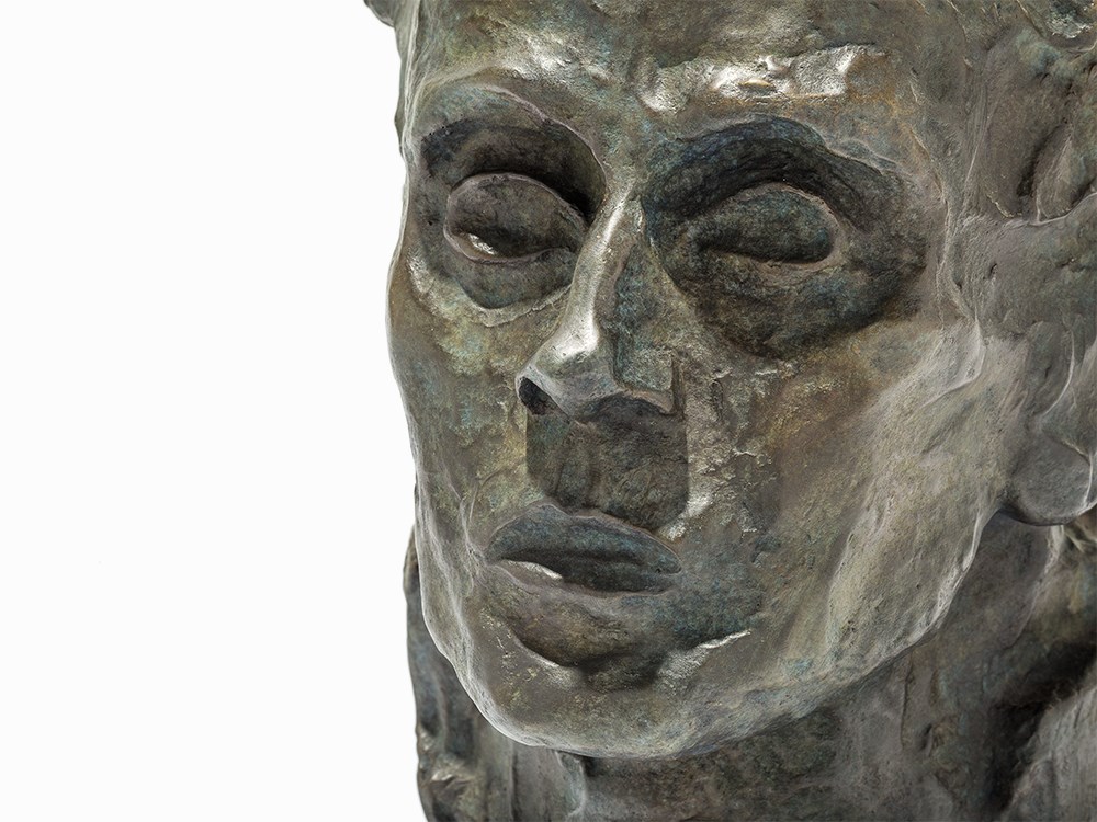 Egon Schiele (after), Bronze, Self Portrait, 1980Patinated bronzeAustria, conceived 1917, cast - Image 4 of 7