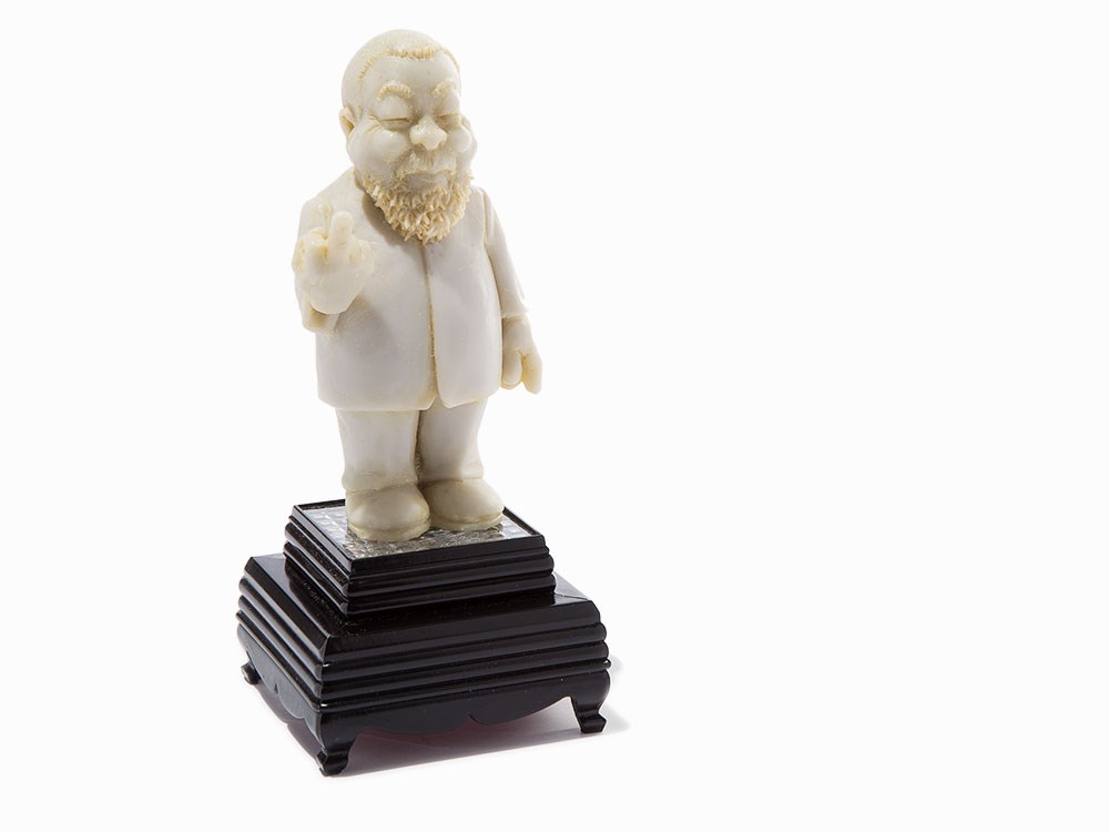 Elliott Arkin, ‘Ai Weiwei Statue (“#1/1,000,000,000”)’, 2012Cast marble on oak base with plastic and