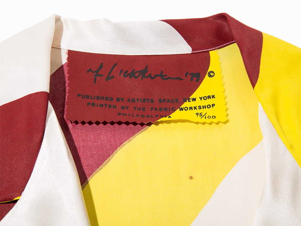 Roy Lichtenstein, Untitled Screenprinted Shirt, 1979Screenprint in colors on silk sateen shirt - Image 4 of 6