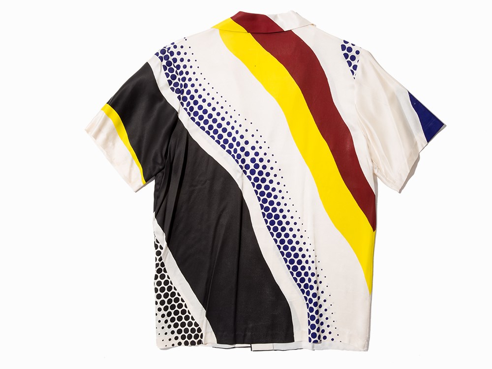 Roy Lichtenstein, Untitled Screenprinted Shirt, 1979Screenprint in colors on silk sateen shirt - Image 2 of 6