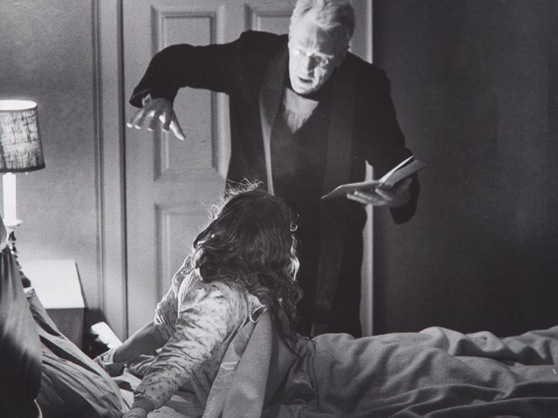 Gelatin printUSA, circa 1972Image featuring Max von Sydow and Linda Blair on set of the “The - Image 2 of 5