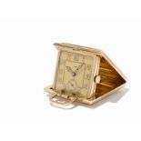 14 karat yellow gold, travel clockGermany/Switzerland, circa 1928Eszeha - clockmakersHallmarked with