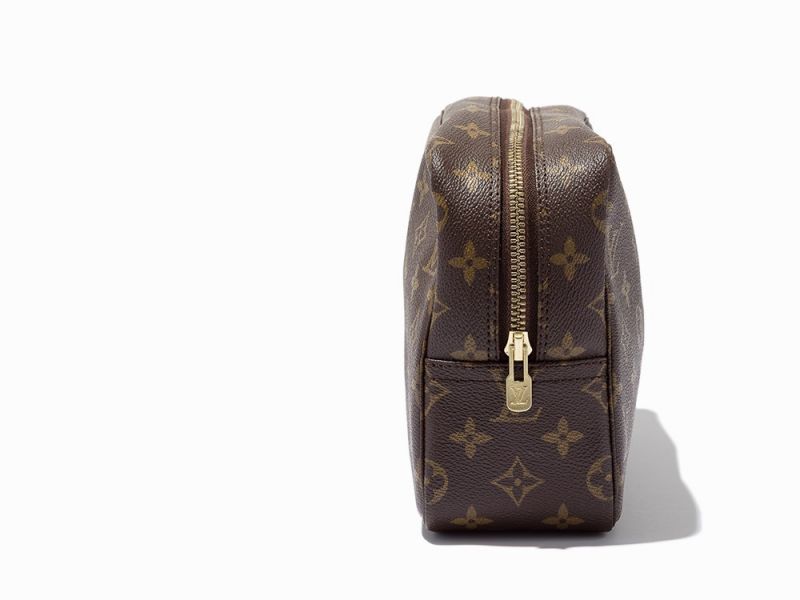 Brown Monogram Canvas, Toiletry PouchFrance, circa 1990Golden brass hardwareHardware stamped 'LV', - Image 5 of 8