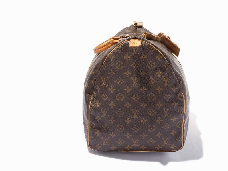 Brown Monogram Canvas, KeepallFrance, circa 1987Golden brass hardwareStamped 'LOUIS VUITTON / - Image 3 of 10