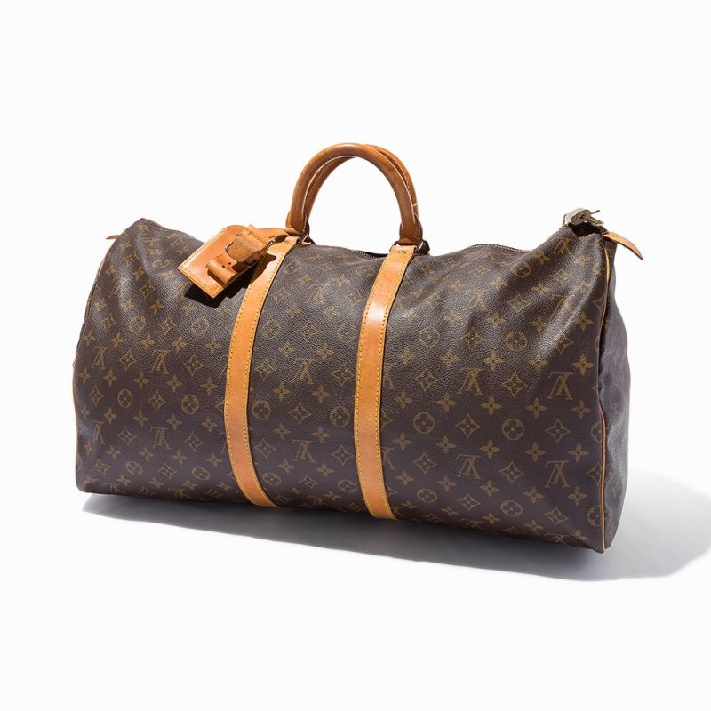 Brown Monogram Canvas, KeepallFrance, circa 1987Golden brass hardwareStamped 'LOUIS VUITTON / - Image 10 of 10