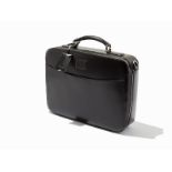 Black Leather, Carrier & Laptop BagS.T. Dupont, FranceDark navy microfiber interior has 4 slip