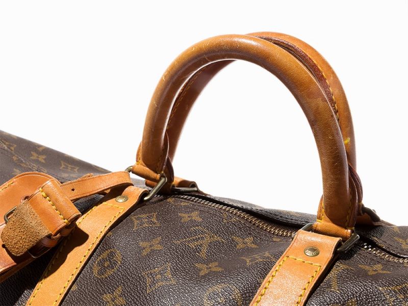 Brown Monogram Canvas, KeepallFrance, circa 1987Golden brass hardwareStamped 'LOUIS VUITTON / - Image 9 of 10