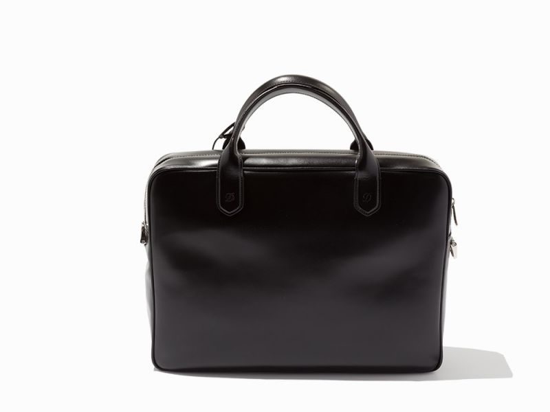 Black Leather, Document Holder BriefcaseS.T. Dupont, FranceAuthenticity ID: 181003Dark navy - Image 3 of 9