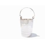 Electroplated nickel silver Ice bucket with strainer liner and handleEngland, 20th centuryPlato –