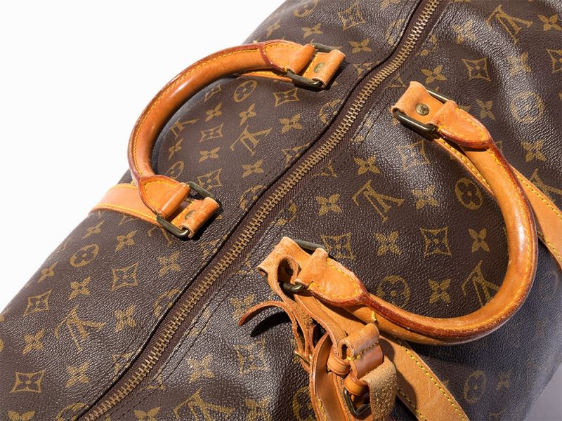 Brown Monogram Canvas, KeepallFrance, circa 1987Golden brass hardwareStamped 'LOUIS VUITTON / - Image 8 of 10