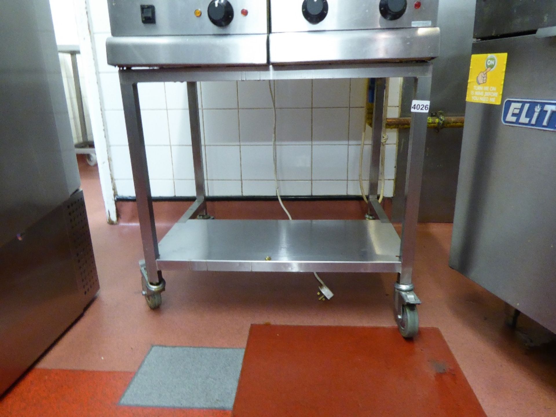 Stainless steel appliance stand, on wheels , 700x 600x 670