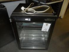 Williams undercounter style fridge with glass door 61w 55d 79h