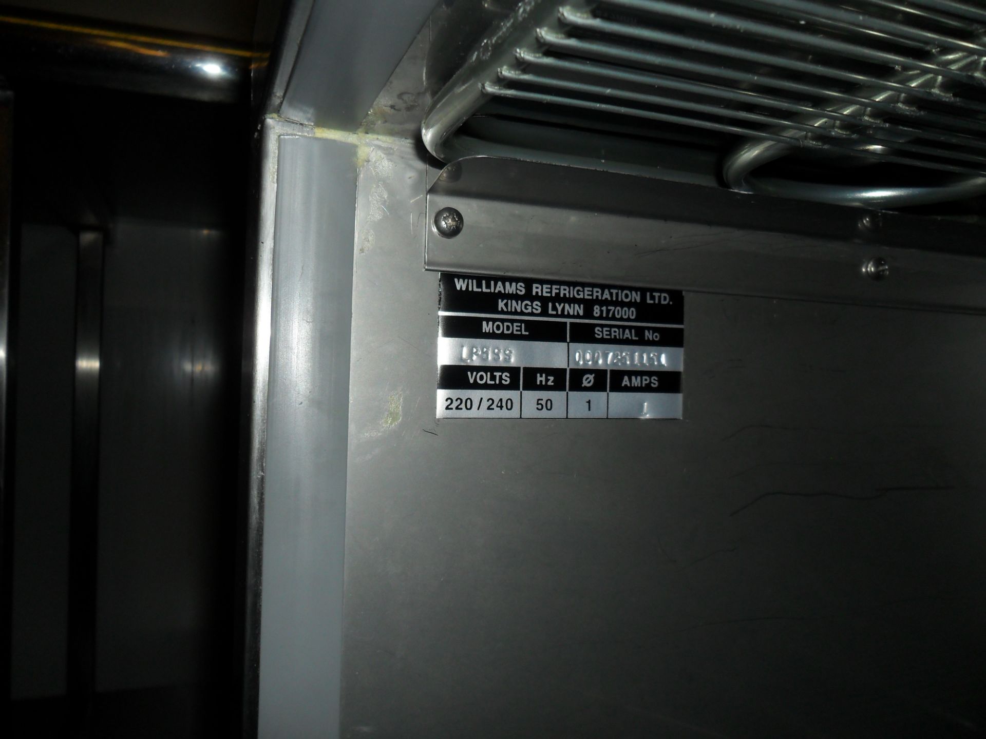 Williams under counter stainless steel freezer. Very clean still with plastic coated packing seal on - Image 2 of 3