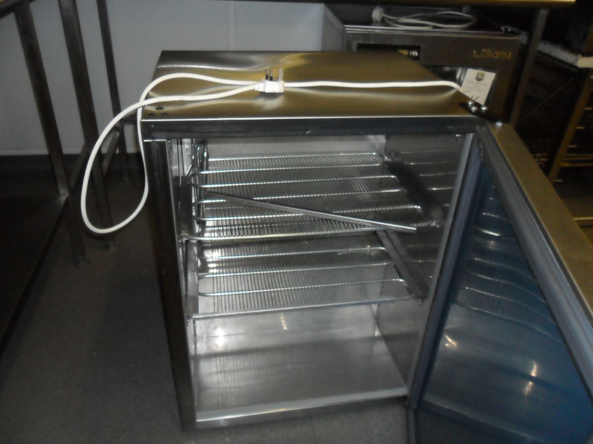 Williams under counter stainless steel freezer. Very clean still with plastic coated packing seal on - Image 3 of 3