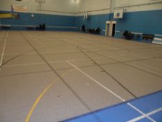 Interlocking (multi functional sports), sports hall floor comes as a sectional system for ease of in