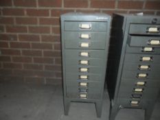 Small grey metal filing cabinet. Please note that this is for 1 item only and does not include