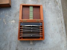 Vintage Retro Wooden Box with 'Beams' written on it. This has inside the box metal 'plates'. A