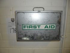 First Aid wall mounted metal tin.