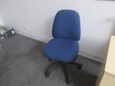 Cloth upholstered typists swivel chair